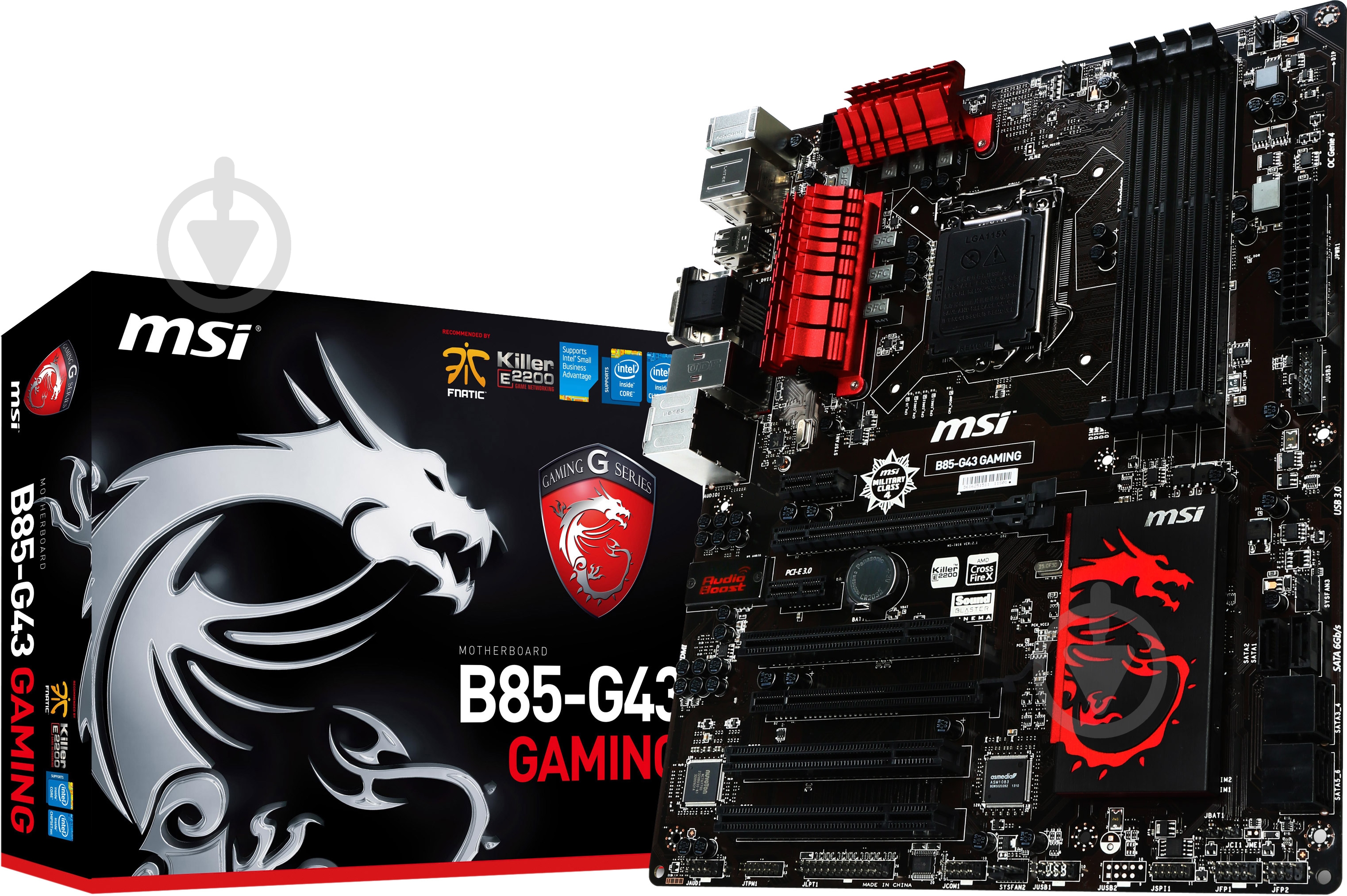 Материнська плата MSI B85-G43 GAMING (Socket 1150, Intel B85, ATX) - фото 6 Материнська плата MSI B85-G43 GAMING (Socket 1150, Intel B85, ATX) - фото 6