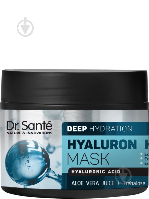 Маска для волосся Dr. Sante Зволоження та відновлення HYALURON HAIR Deep hydration 300 мл - фото 1