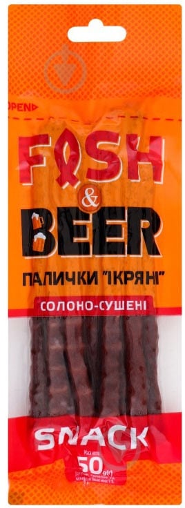Закуска Fish Beer палички ікряні 50 г - фото 1 Закуска Fish Beer палички ікряні 50 г - фото 1