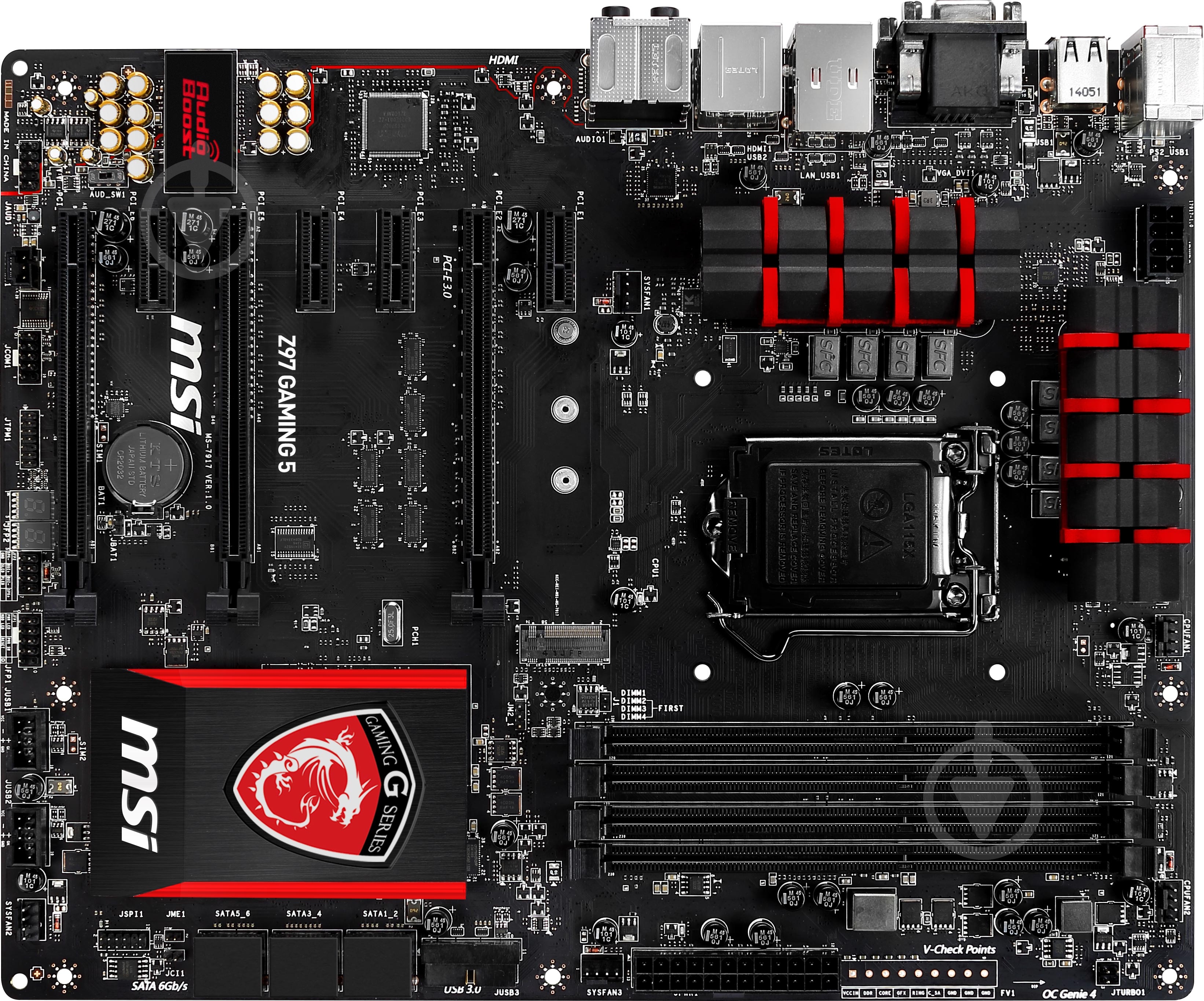 Материнська плата MSI Z97 GAMING 5 (Socket 1150, Intel Z97, ATX) - фото 1 Материнська плата MSI Z97 GAMING 5 (Socket 1150, Intel Z97, ATX) - фото 1