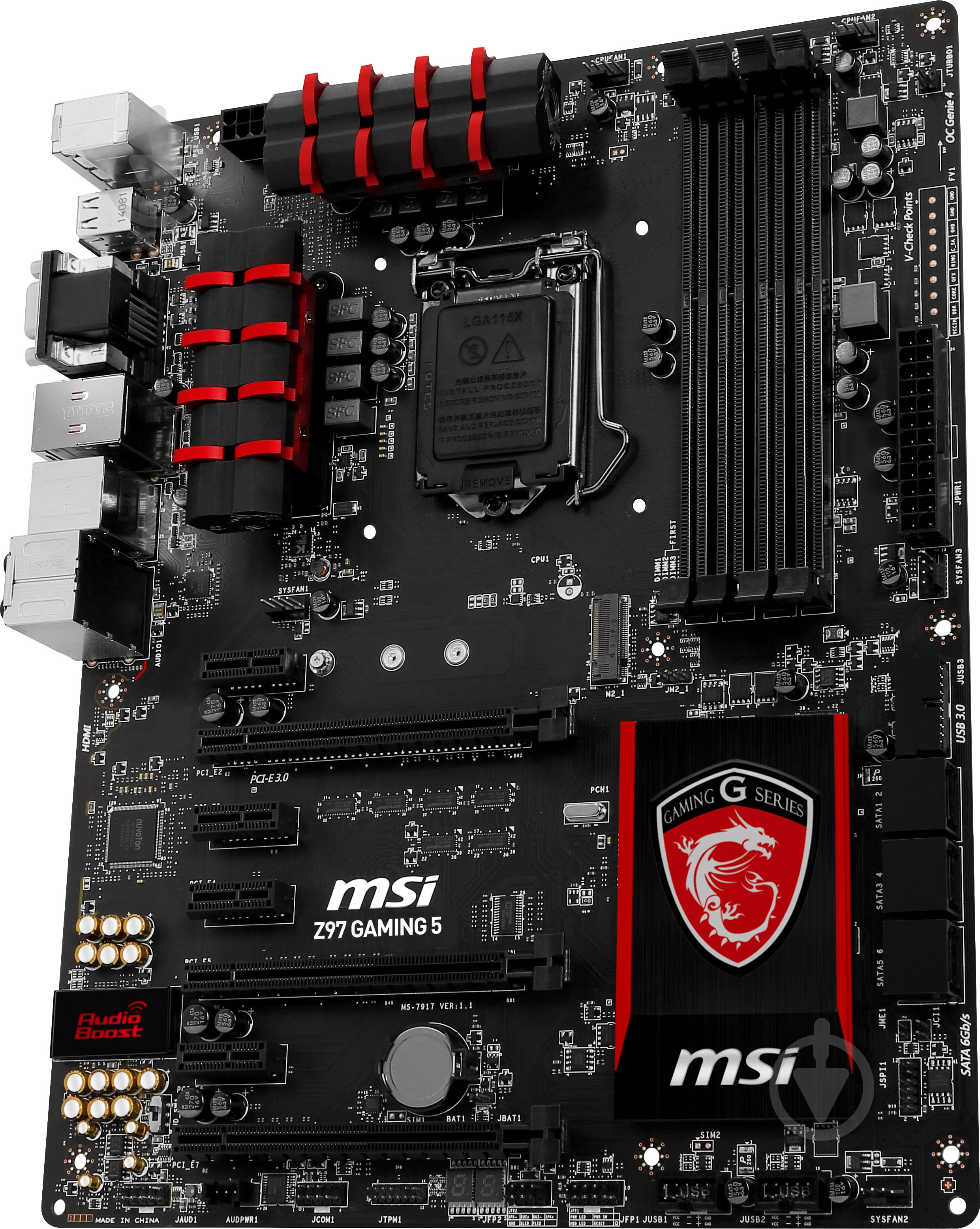 Материнська плата MSI Z97 GAMING 5 (Socket 1150, Intel Z97, ATX) - фото 3 Материнська плата MSI Z97 GAMING 5 (Socket 1150, Intel Z97, ATX) - фото 3