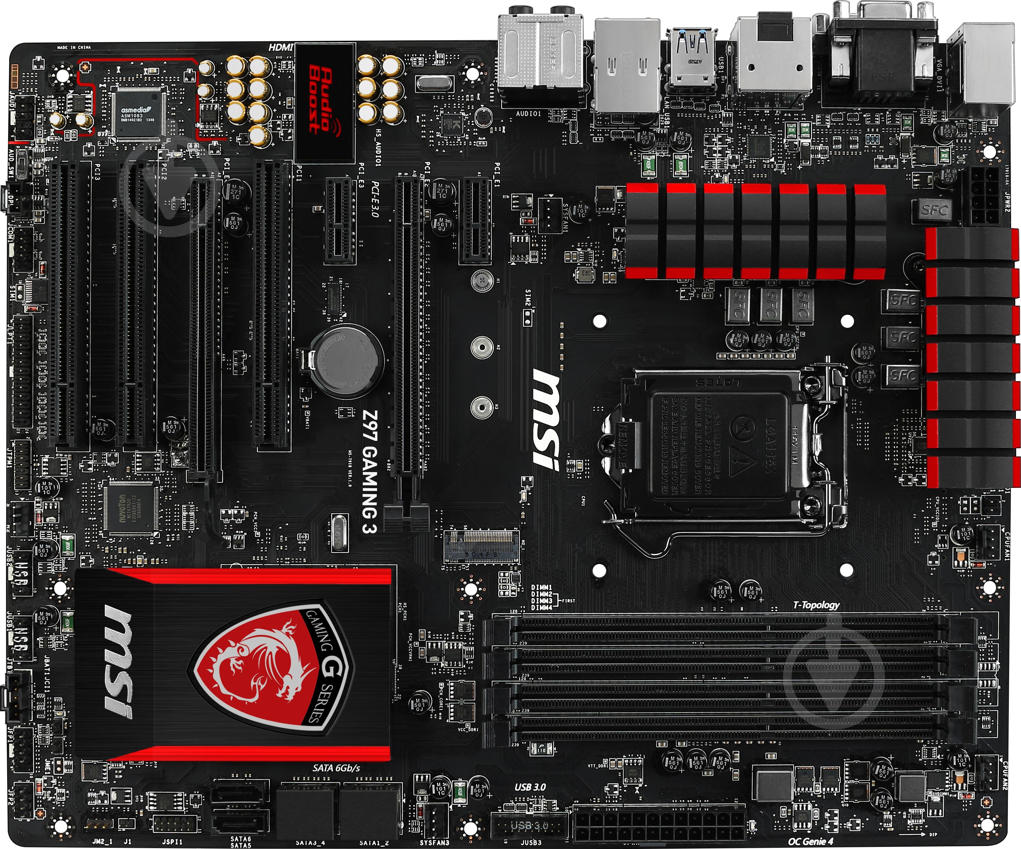 Материнская плата MSI Z97 GAMING 3 (Socket 1150, Intel Z97, ATX) - фото 1 Материнская плата MSI Z97 GAMING 3 (Socket 1150, Intel Z97, ATX) - фото 1