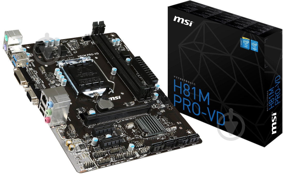 Материнская плата MSI H81M PRO-VD (Socket 1150, Intel H81, mirco ATX) - фото 5 Материнская плата MSI H81M PRO-VD (Socket 1150, Intel H81, mirco ATX) - фото 5