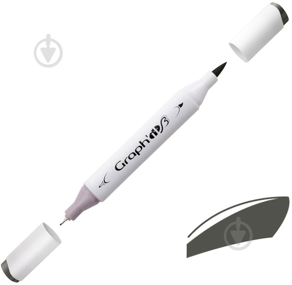 Маркер двусторонний Graph'it GI89905 особый черный - фото 1 Маркер двусторонний Graph'it GI89905 особый черный - фото 1