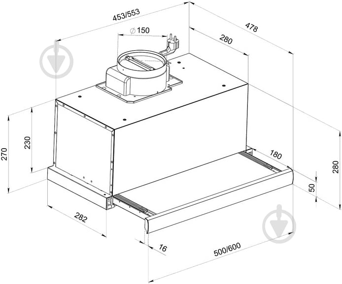 Витяжка Pyramida TL 60 (1100) INOX/U - фото 8