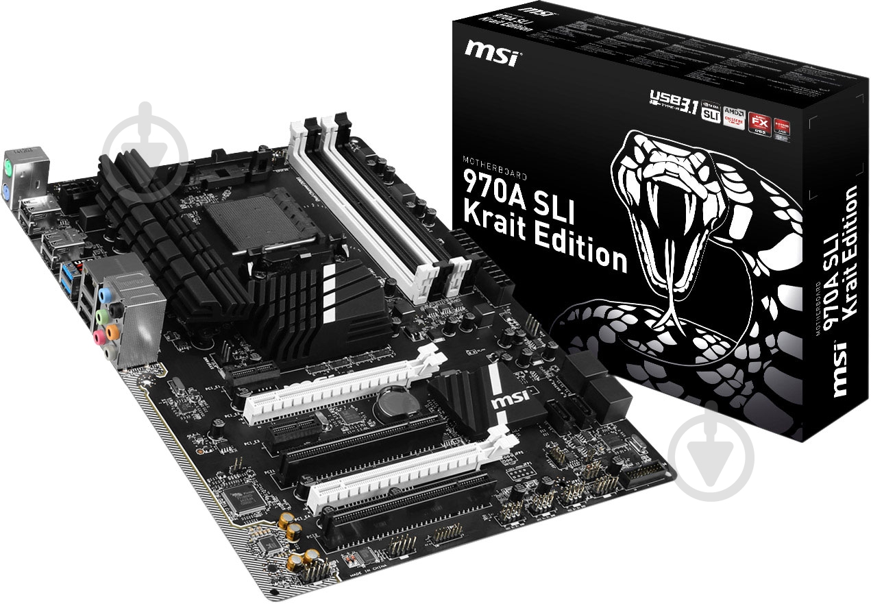Материнская плата MSI 970A SLI Krait Edition (Socket AM3+, AMD 970, ATX) - фото 5 Материнская плата MSI 970A SLI Krait Edition (Socket AM3+, AMD 970, ATX) - фото 5