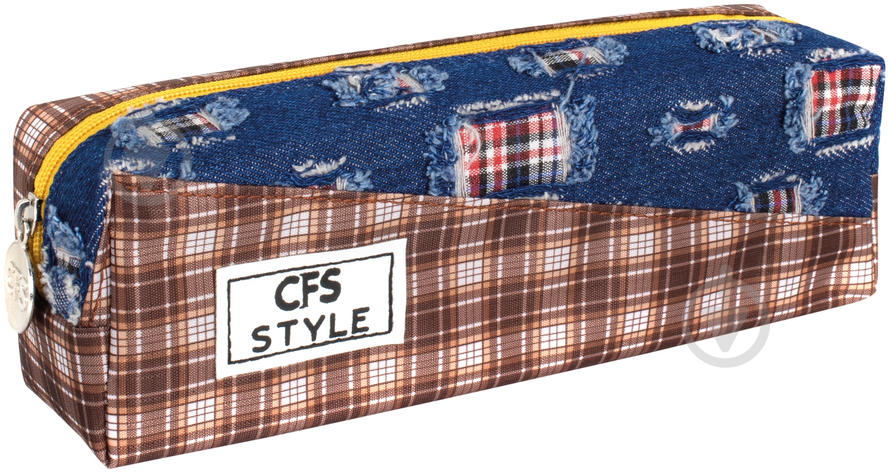 Пенал Мягкий Patch Cool For School коричневый - фото 1 Пенал Мягкий Patch Cool For School коричневый - фото 1