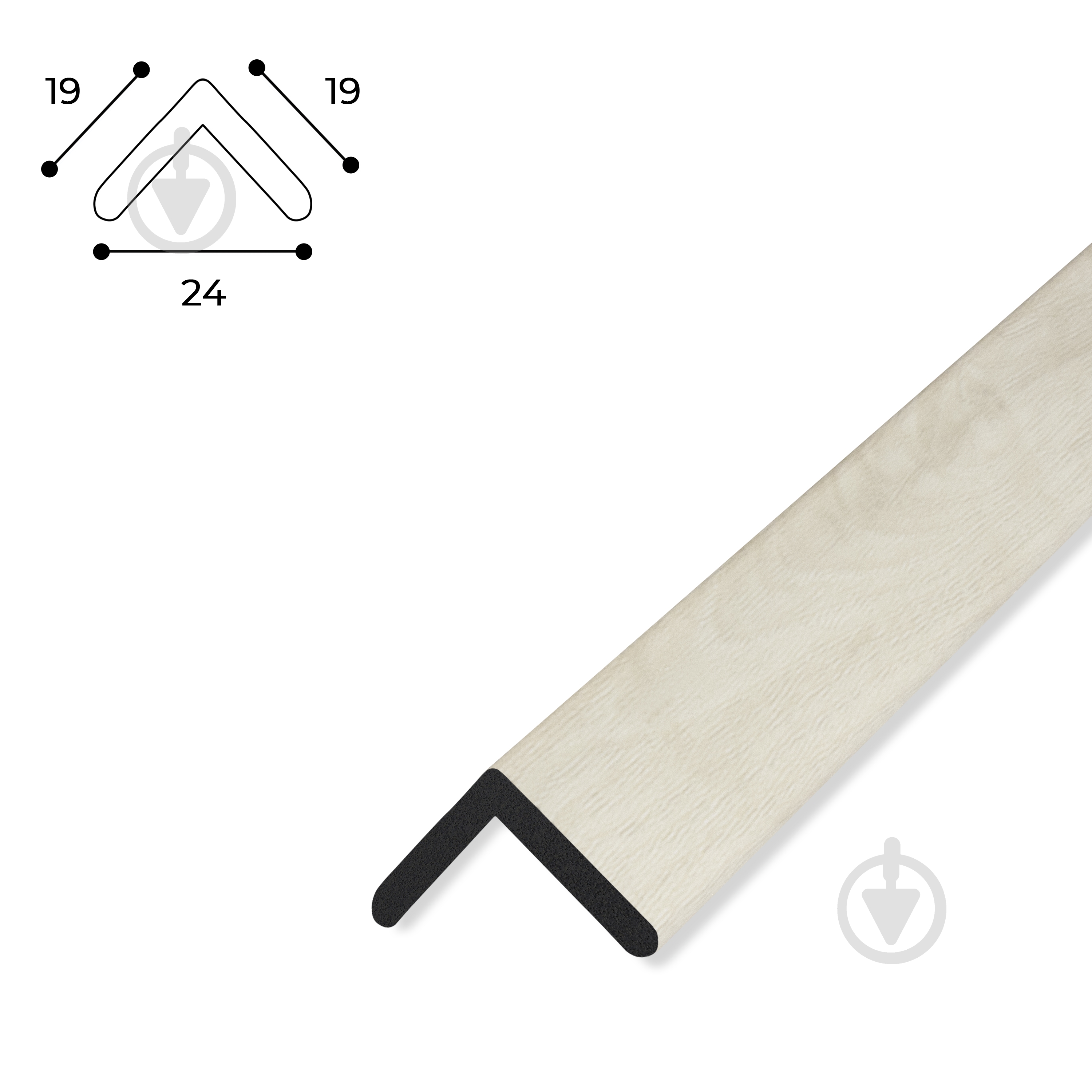 Уголок MARCO decor 1919-278-К светлое дерево 19х19х2900 мм - фото 2