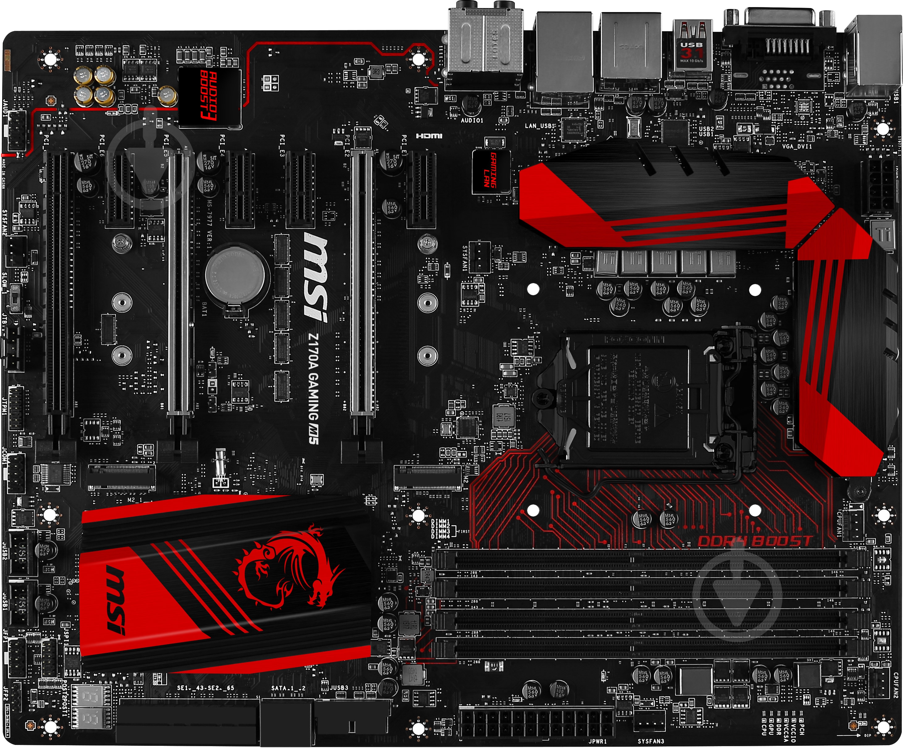 Материнская плата MSI Z170A GAMING M5 (Socket 1151, Intel Z170, ATX) - фото 1