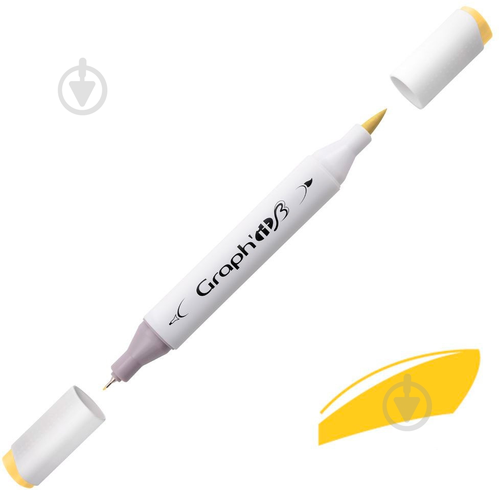 Маркер двусторонний Graph'it GI81190 канареечный - фото 1
