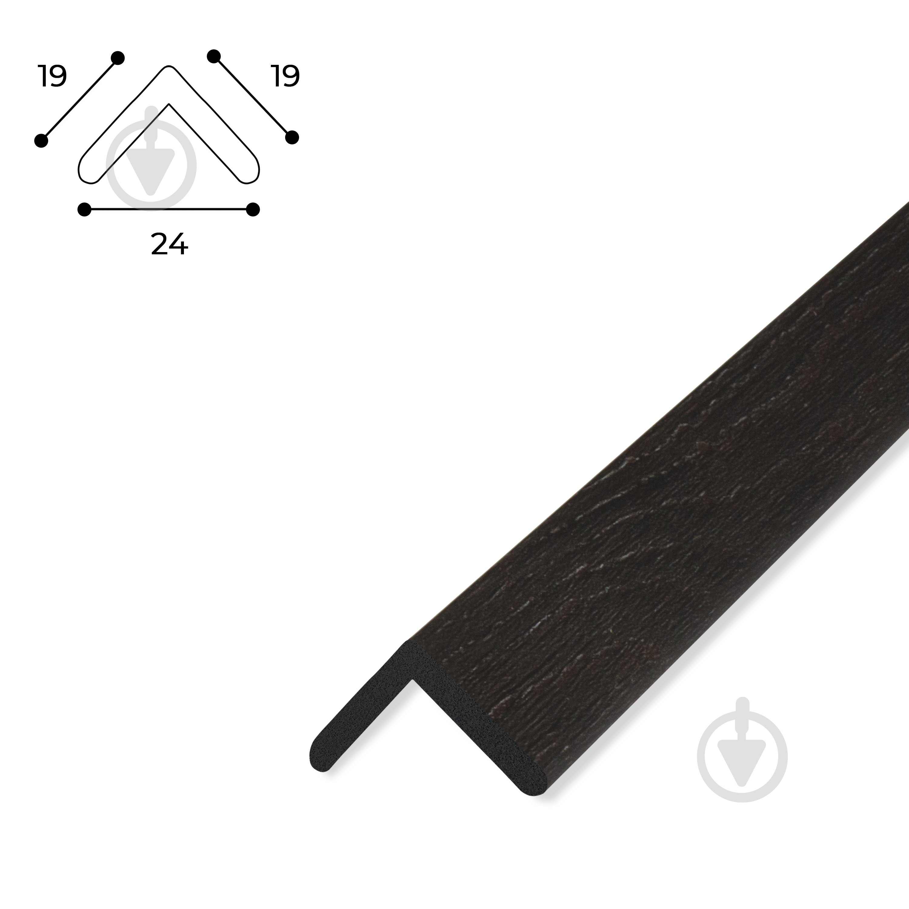 Уголок MARCO decor 1919-276-К темное дерево 19х19х2900 мм - фото 2