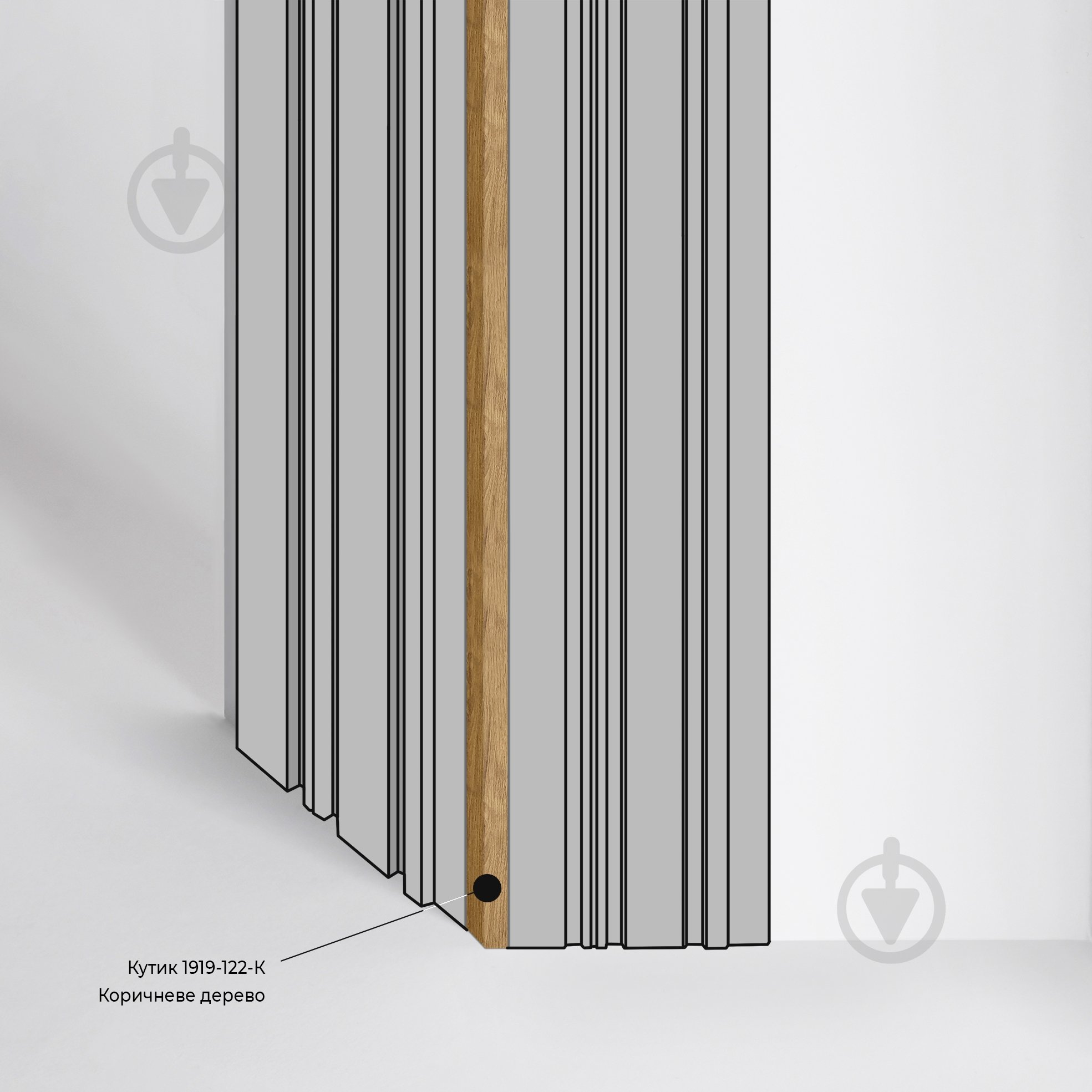 Уголок MARCO decor 1919-122-К коричневое дерево 19х19х2900 мм - фото 4