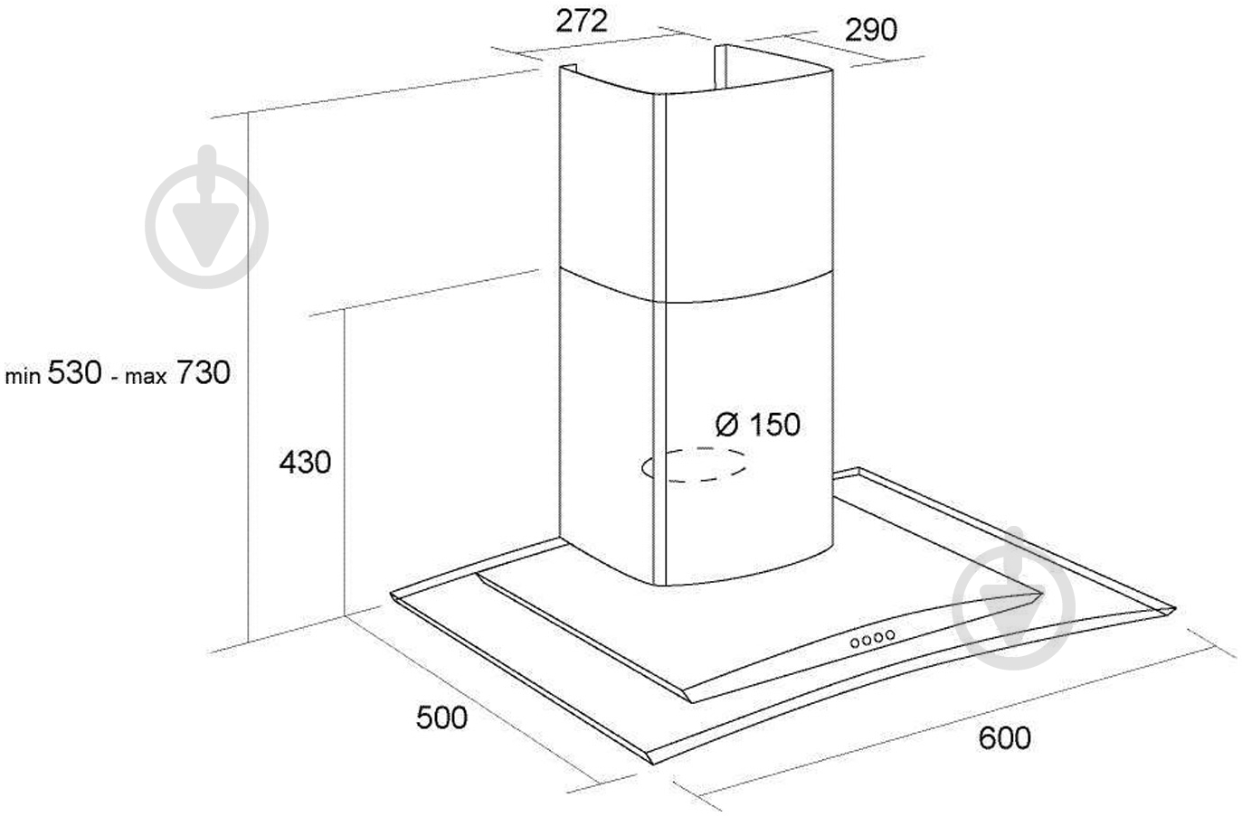Вытяжка Pyramida KR 60 INOX - фото 8