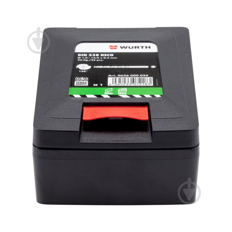 Набор сверл WURTH HSS (1-13 мм) х 0,5 25 шт. 0626000025 - фото 3 Набор сверл WURTH HSS (1-13 мм) х 0,5 25 шт. 0626000025 - фото 3