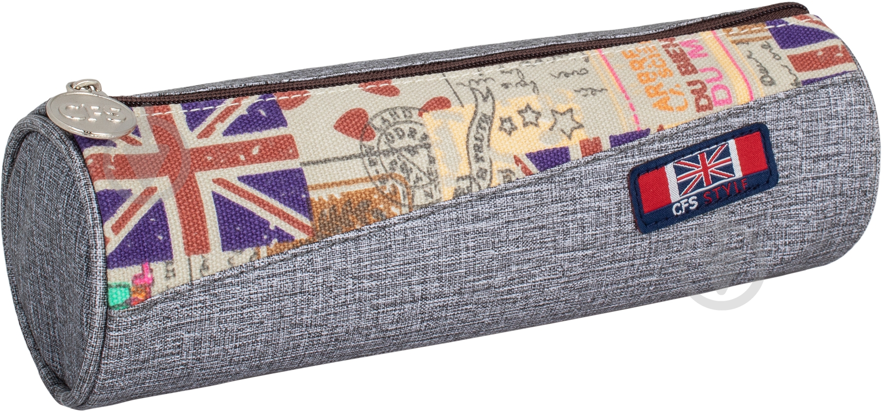 Пенал Мягкий England Cool For School серый - фото 1