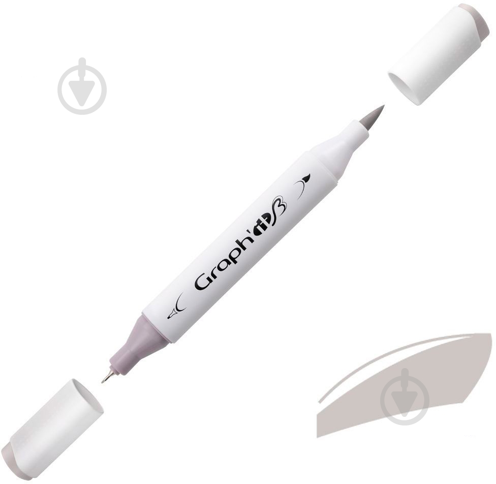 Маркер двусторонний Graph'it GI89403 тепло-серый 3 - фото 1