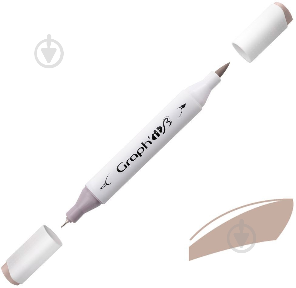 Маркер двусторонний Graph'it GI89405 серый теплый 5 - фото 1