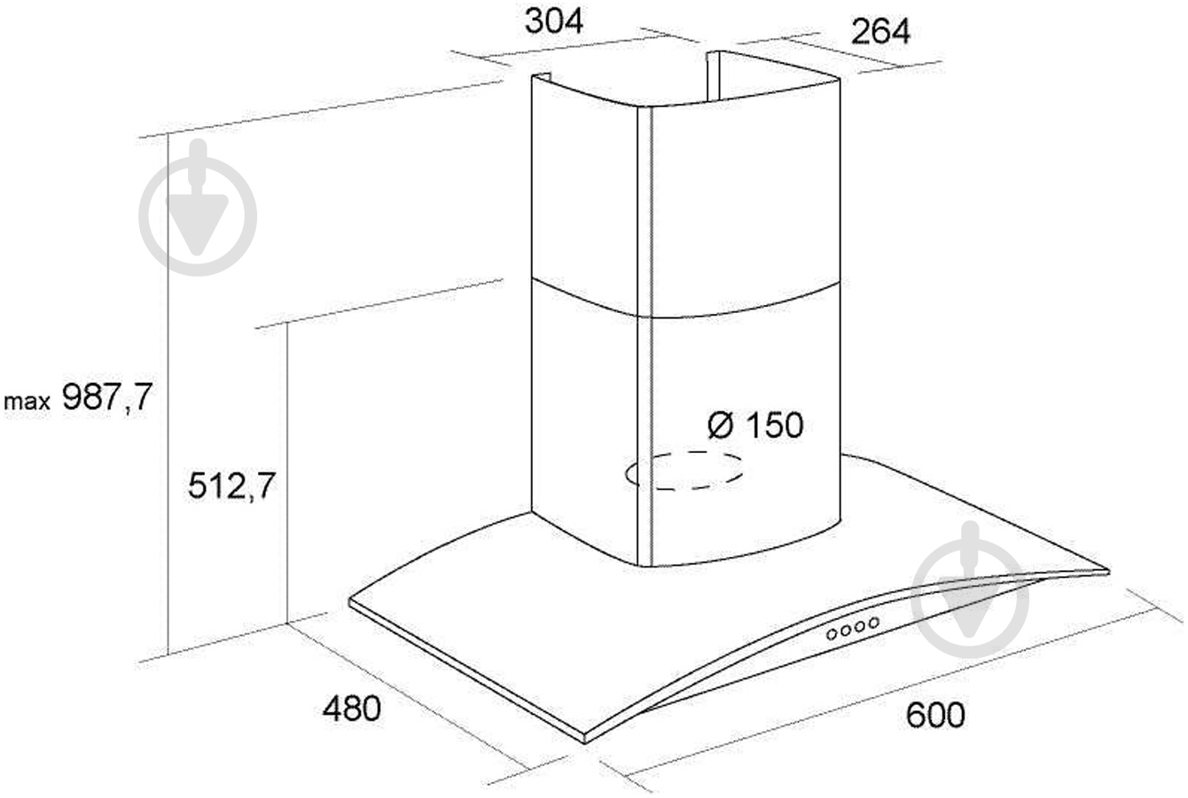 Вытяжка Pyramida HEE 92 (D-600 MM) - фото 9