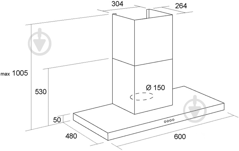 Вытяжка Pyramida HEF 22 (H-600 MM) WHITE - фото 6 Вытяжка Pyramida HEF 22 (H-600 MM) WHITE - фото 6