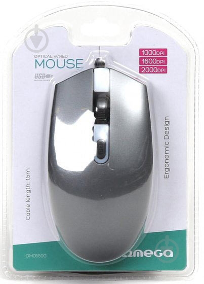 Мышь Omega OM0550G grey - фото 3