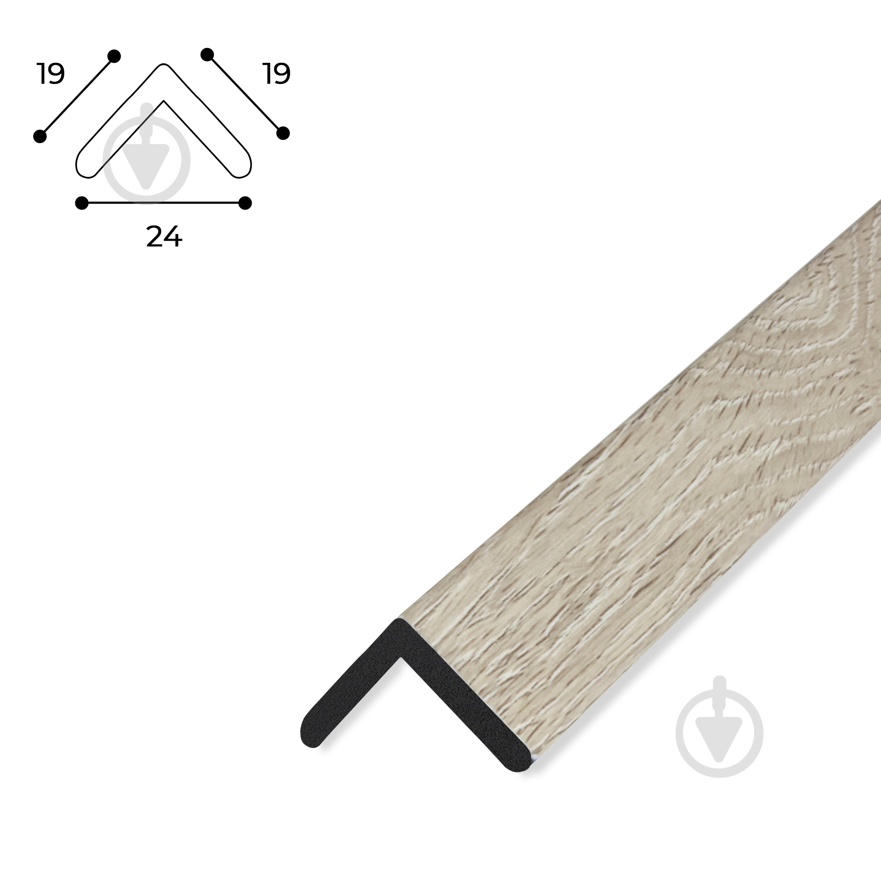 Уголок MARCO decor 1919-333 светлое дерево 19х19х2900 мм - фото 2
