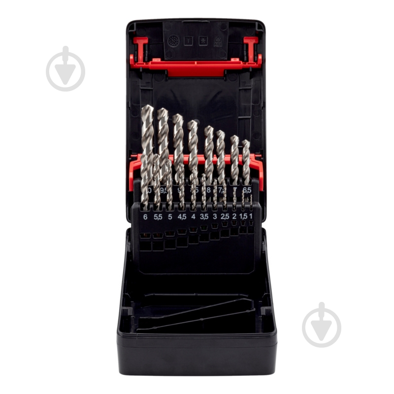 Набор сверл WURTH HSS (1-10 мм) х 0,5 19 шт. 0626000019 - фото 2