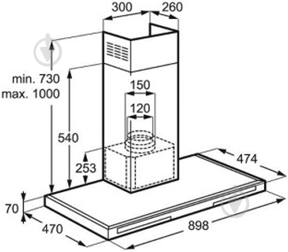 Витяжка Electrolux EFB 90550 BX - фото 4 Витяжка Electrolux EFB 90550 BX - фото 4