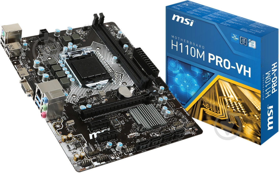 Материнська плата MSI H110M PRO-VH (Socket 1151, Intel H110, mirco ATX) - фото 5 Материнська плата MSI H110M PRO-VH (Socket 1151, Intel H110, mirco ATX) - фото 5