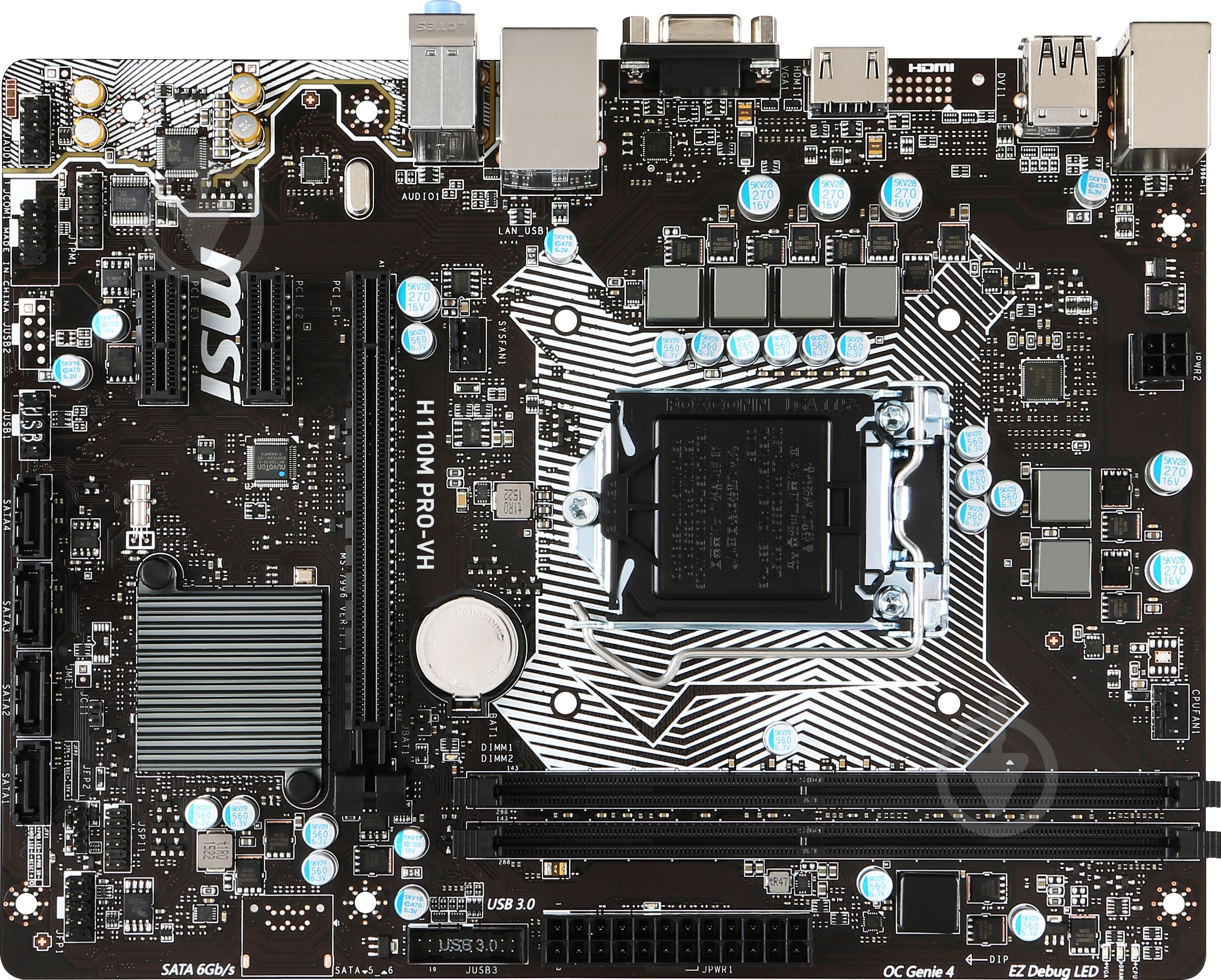 Материнська плата MSI H110M PRO-VH (Socket 1151, Intel H110, mirco ATX) - фото 1 Материнська плата MSI H110M PRO-VH (Socket 1151, Intel H110, mirco ATX) - фото 1