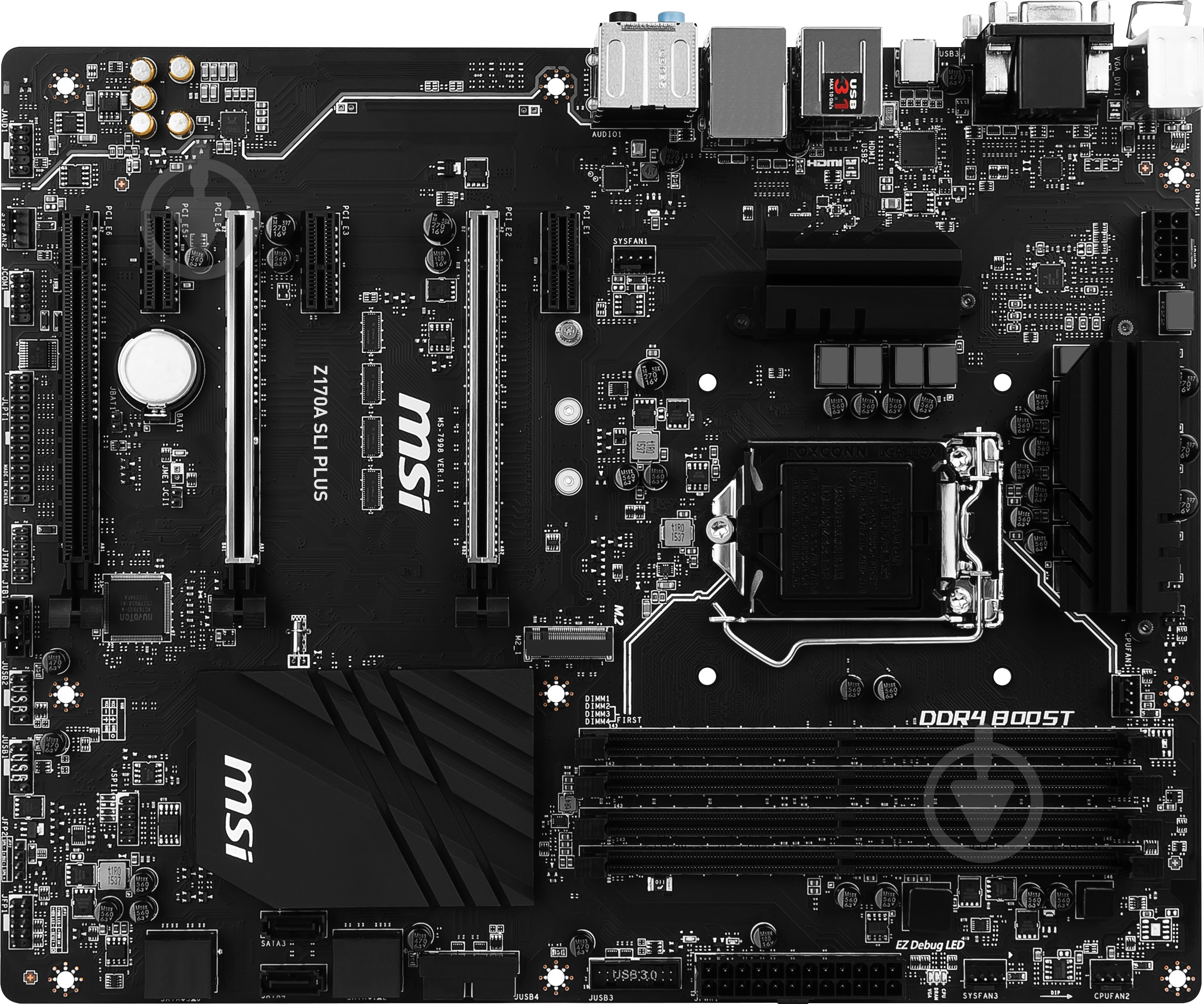 Материнская плата MSI Z170A SLI PLUS (Socket 1151, Intel Z170, ATX) - фото 1 Материнская плата MSI Z170A SLI PLUS (Socket 1151, Intel Z170, ATX) - фото 1