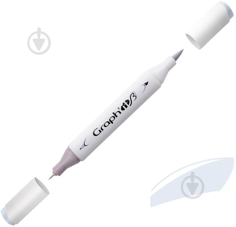 Маркер двусторонний Graph'it GI89102 холодный серый 2 - фото 1