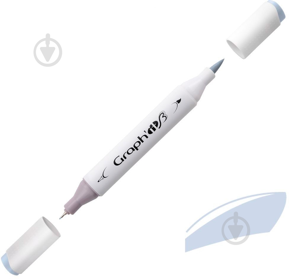 Маркер двусторонний Graph'it GI89103 холодный серый 3 - фото 1