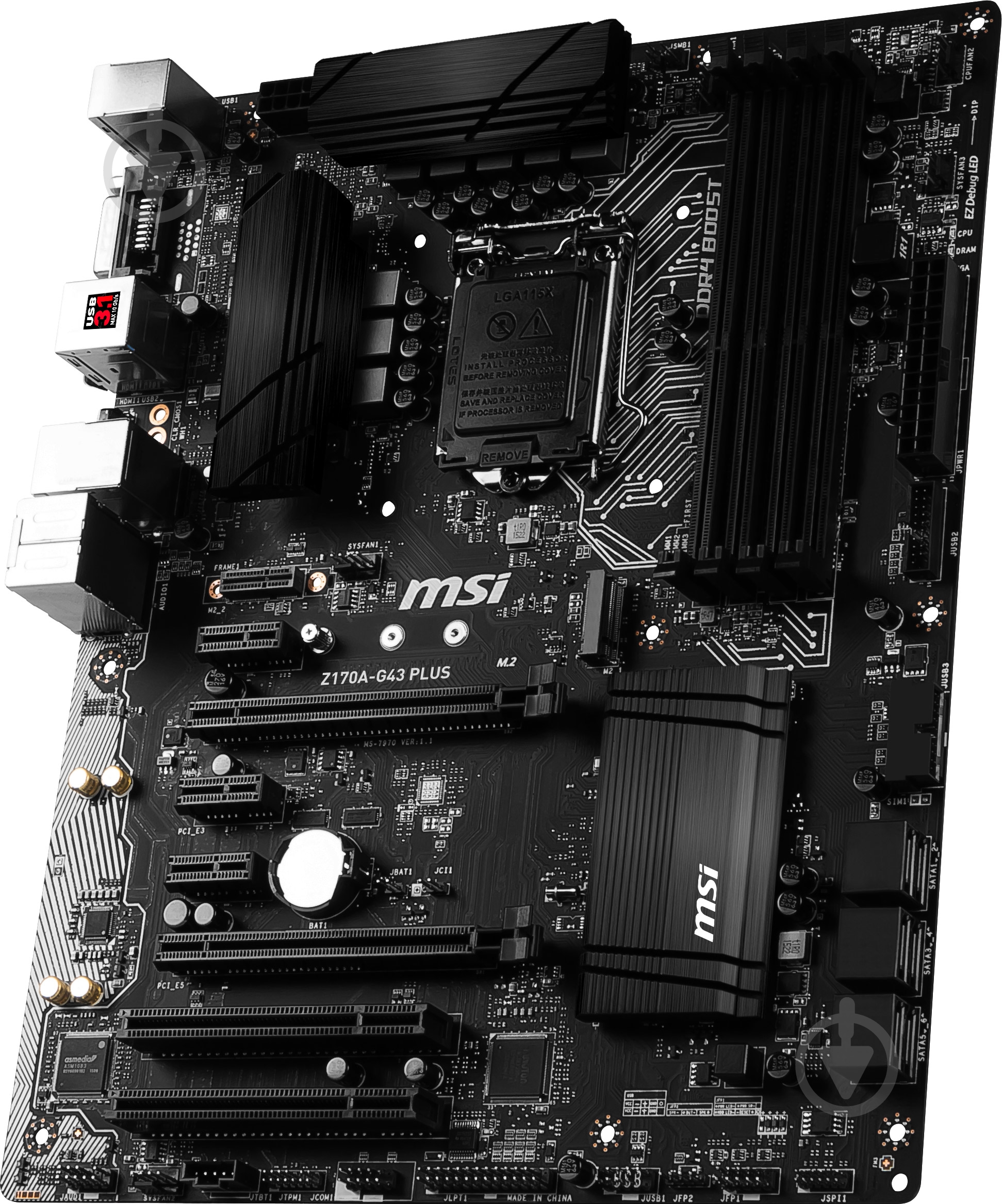 Материнская плата MSI Z170A-G43 PLUS (Socket 1151, Intel Z170, ATX) - фото 3