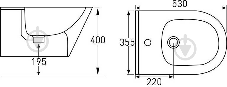 Биде подвесное VOLLE Altea 13-64-208 - фото 4