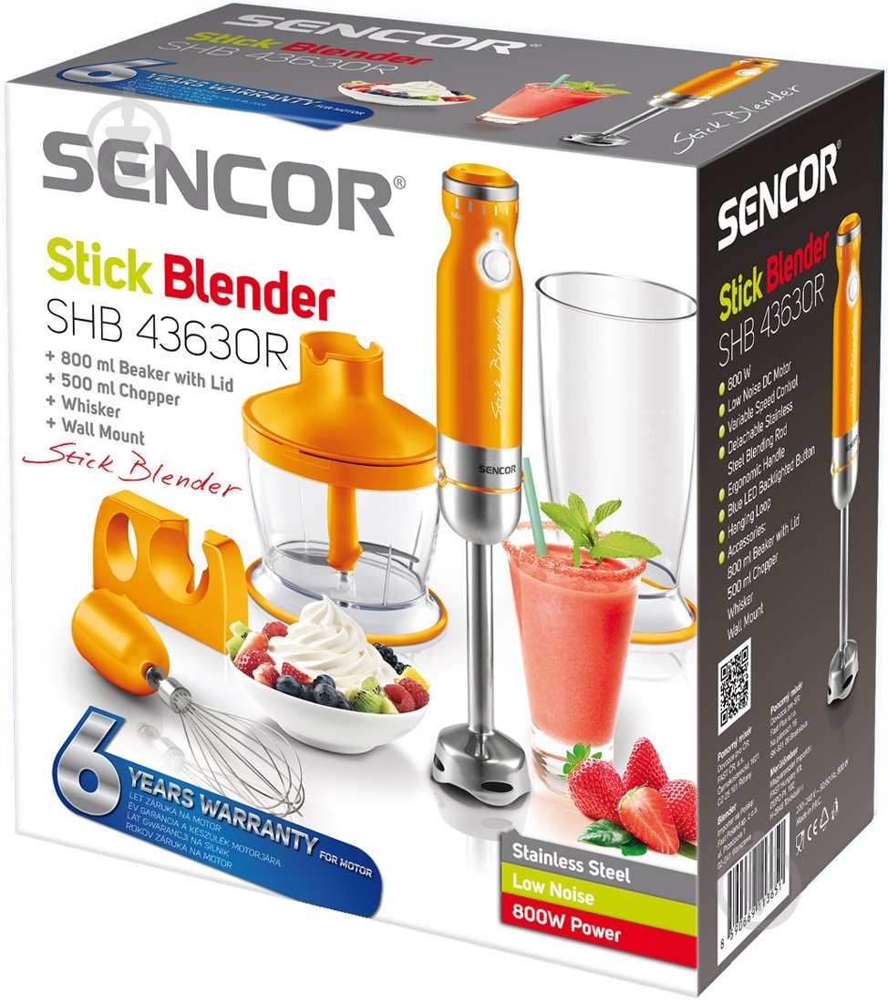 Блендер погружной Sencor SHB4363OR - фото 6 Блендер погружной Sencor SHB4363OR - фото 6