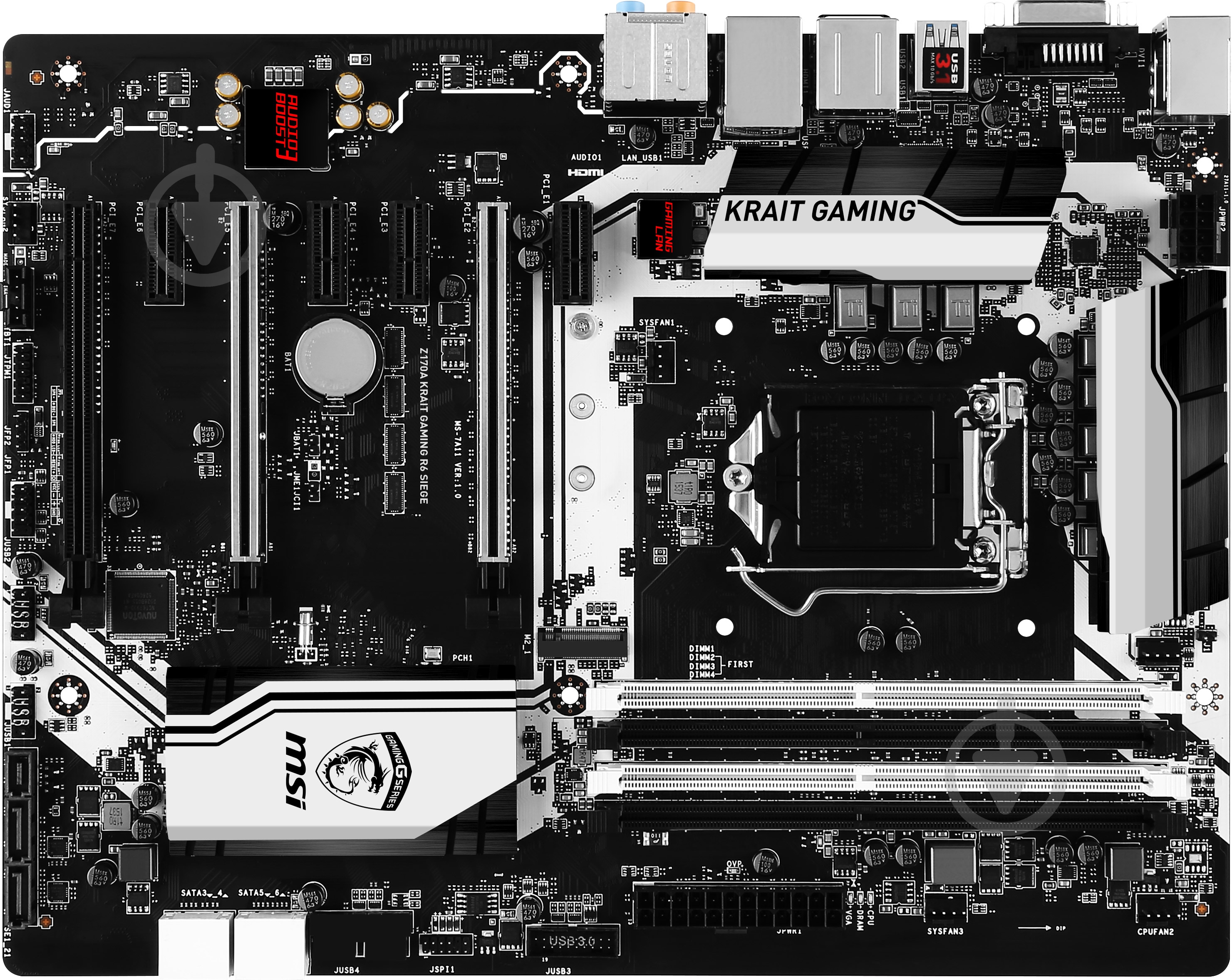 Материнская плата MSI Z170A KRAIT GAMING R6 SIEGE (Socket 1151, Intel Z170, ATX) - фото 1