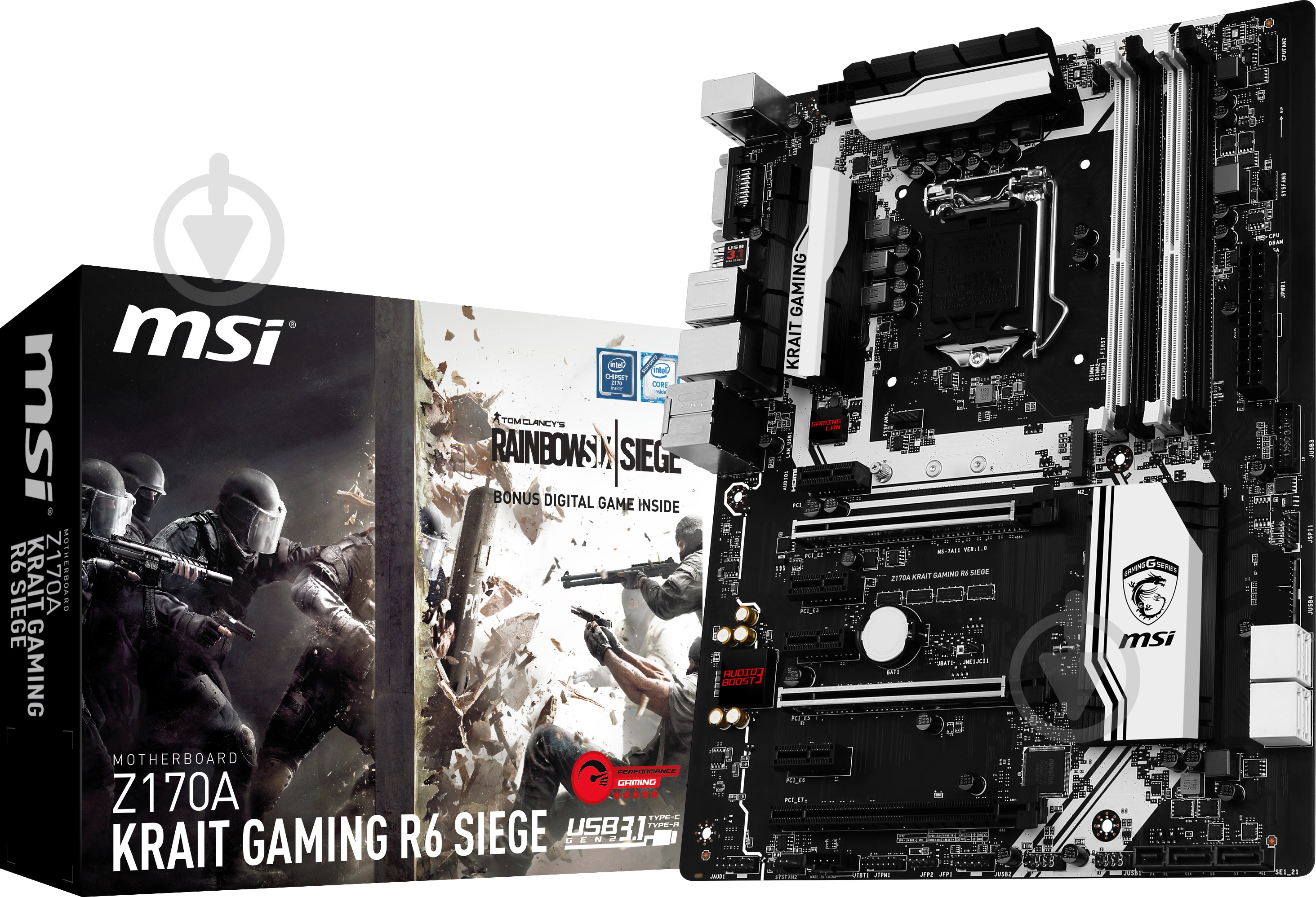 Материнская плата MSI Z170A KRAIT GAMING R6 SIEGE (Socket 1151, Intel Z170, ATX) - фото 6