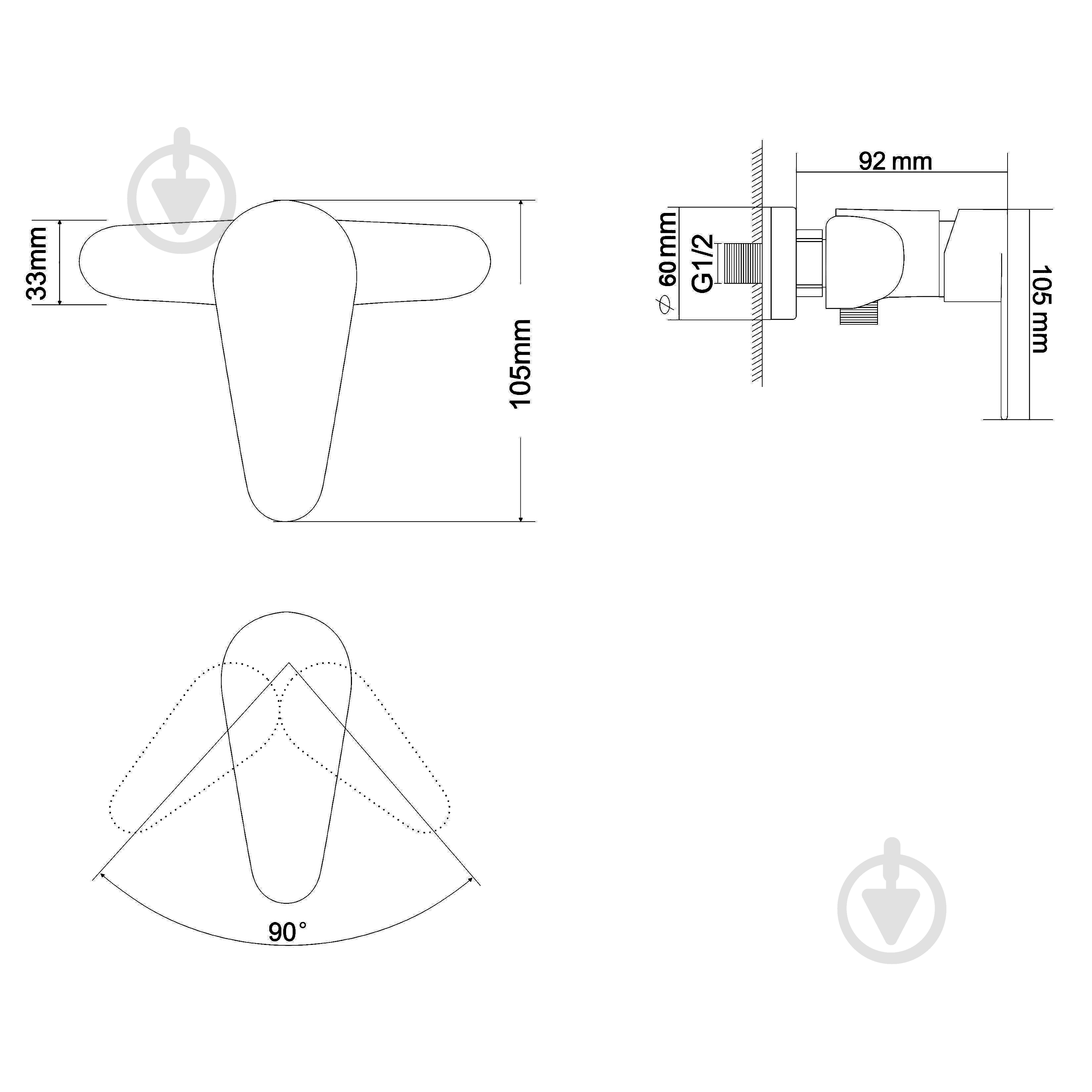 Смеситель для душа RJ Tap RBSS200-5 - фото 2
