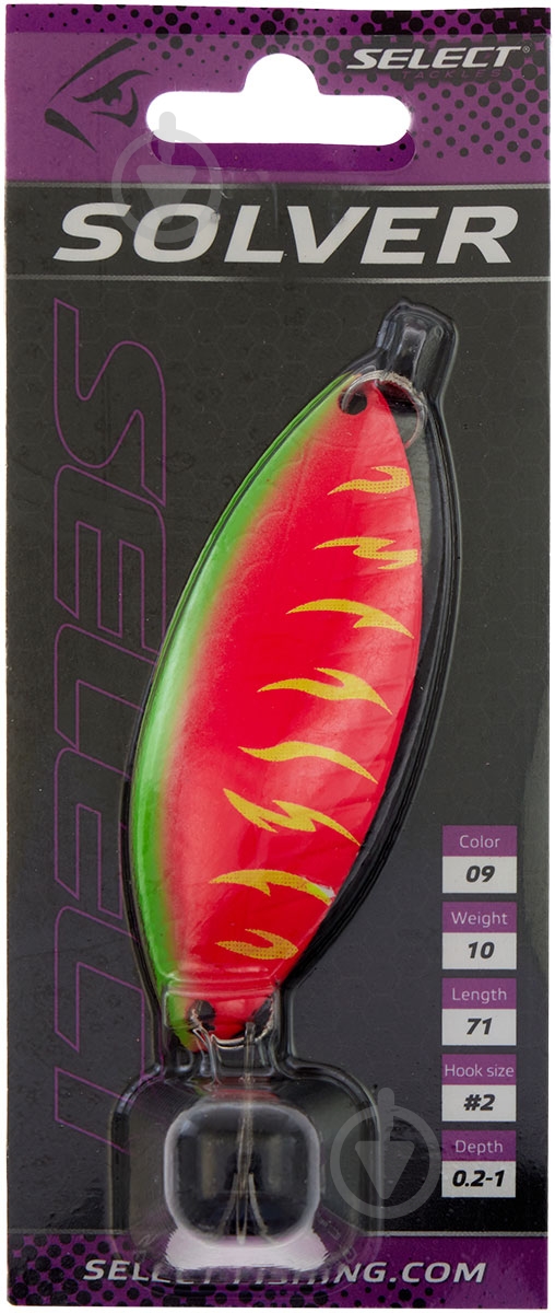 Блесна Select 10 г Solver 71 мм красный - фото 2