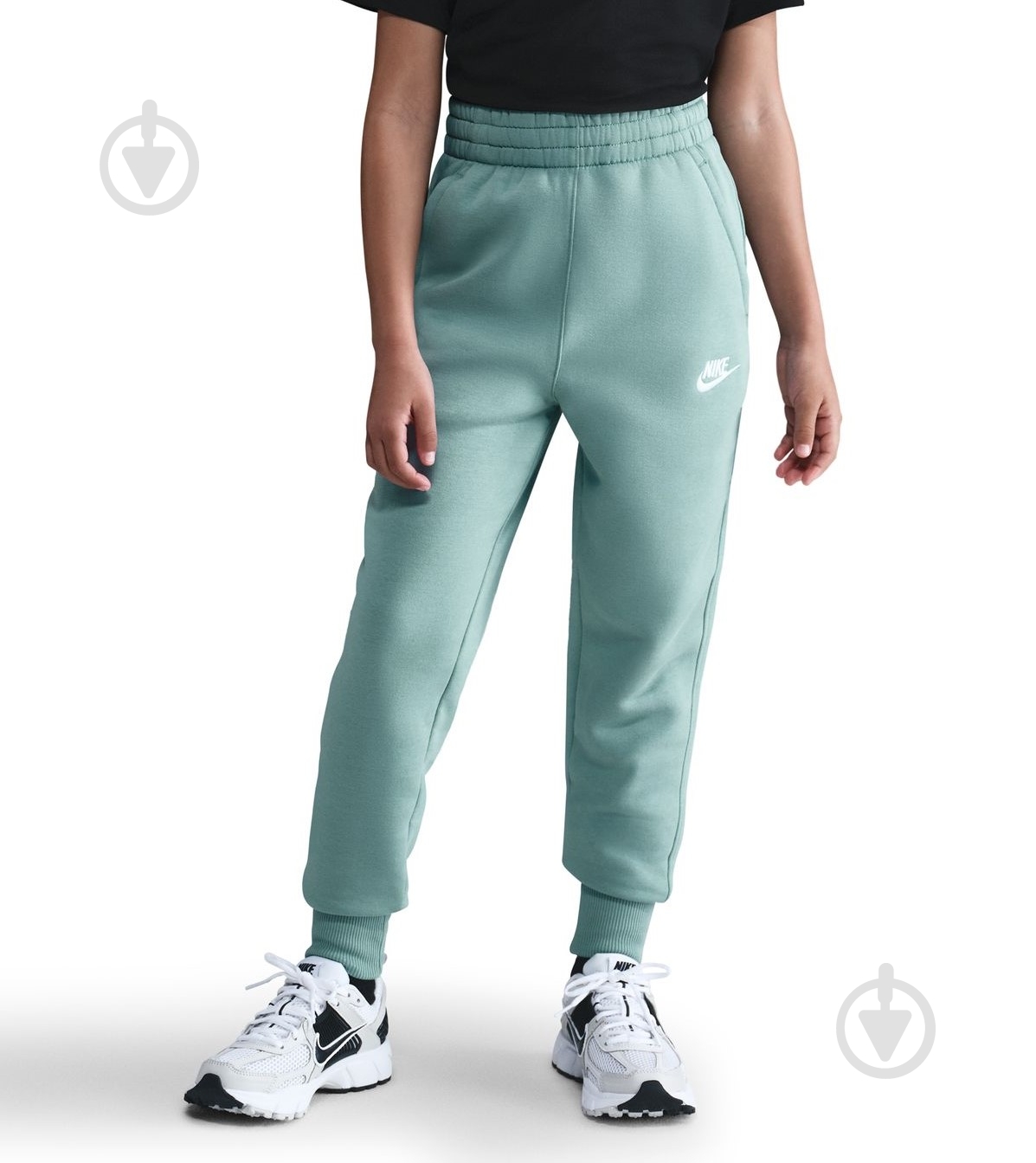 Брюки Nike G NSW CLUB FLC HR FTD PNT LBR FD2921-017 р. L зеленый - фото 1