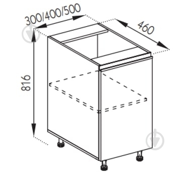 Тумба нижня Софі (Н 40 права) глиняний сірий/білий Світ Меблів - фото 5 Тумба нижня Софі (Н 40 права) глиняний сірий/білий Світ Меблів - фото 5