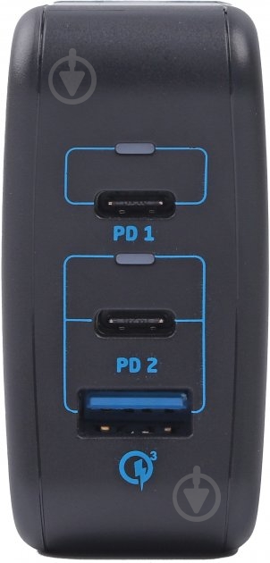 Зарядное устройство Maxxter WC-PD65W-01 2x USB-C 1х USB-A - фото 3