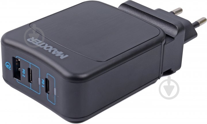 Зарядное устройство Maxxter WC-PD65W-01 2x USB-C 1х USB-A - фото 4
