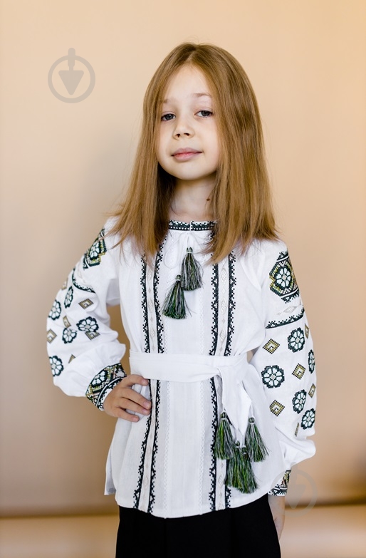 Вишиванка для дівчаток Galychanka Олеся р.134 білий Gb-0267 - фото 1
