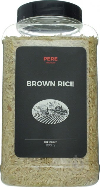 Рис TM Pere нешлифованный brown 800 г - фото 1