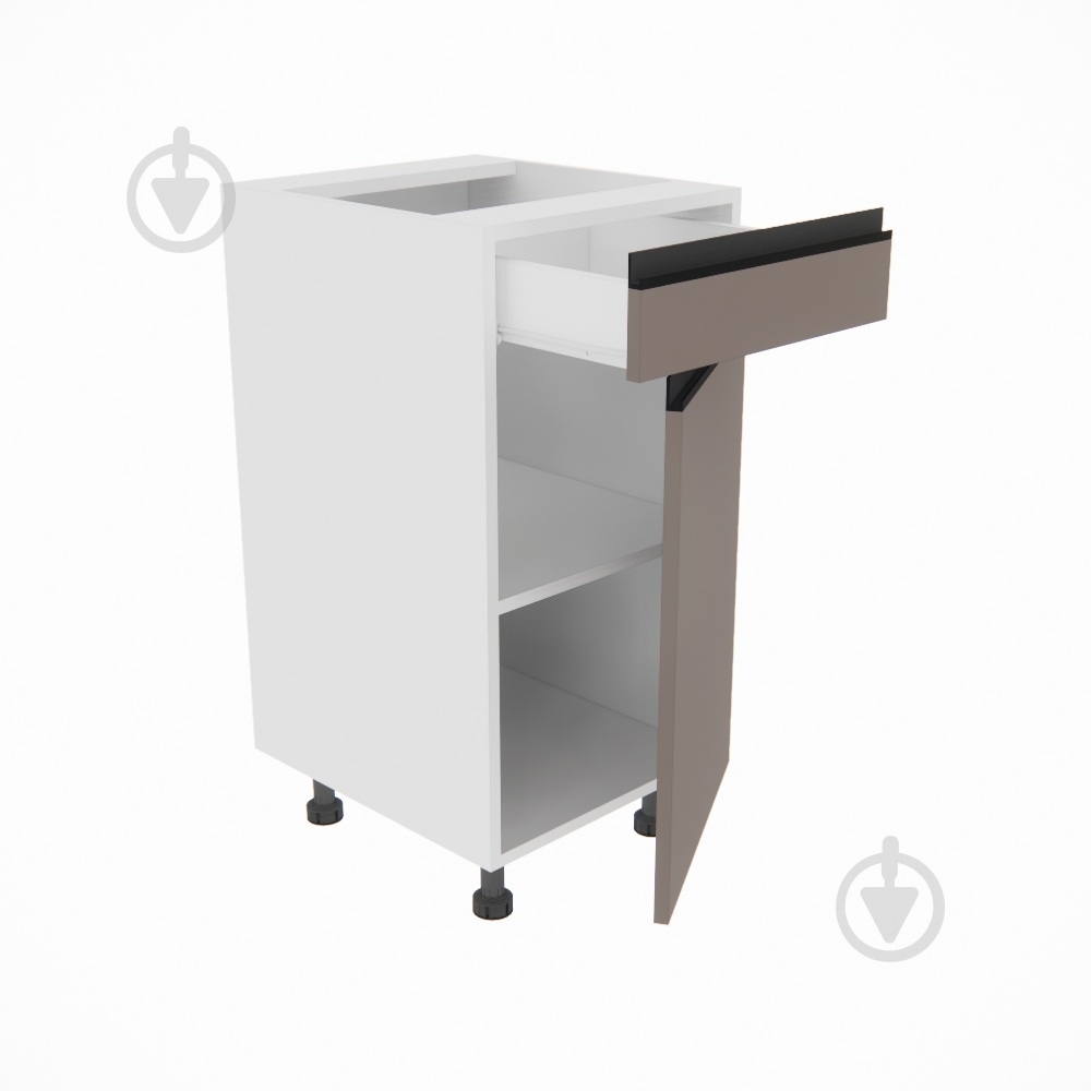 Тумба нижняя Софи (Н 40 ДШ левая) глиняный серый/белый Світ Меблів - фото 2 Тумба нижняя Софи (Н 40 ДШ левая) глиняный серый/белый Світ Меблів - фото 2