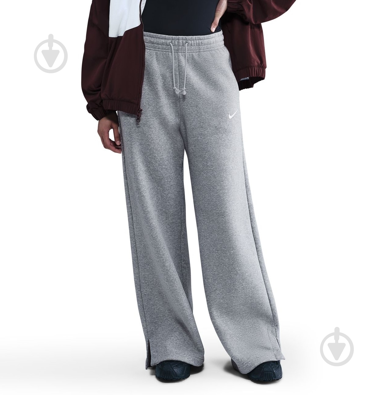 Штани Nike W NSW PHNX FLC HR PANT WIDE 2 IH1011-063 р. XL сірий - фото 1