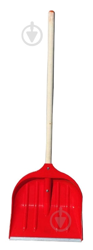 Лопата для снігу 1,42 м з держаком червоний - фото 1