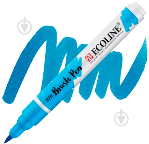 Маркер акварельный Ecoline Talens Brushpen 578 11505780 небесно-голубой - фото 1