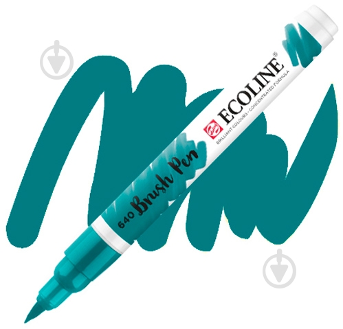 Маркер акварельный Ecoline Talens Brushpen 640 11506400 голубо-зеленый - фото 1